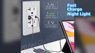 Ổ cắm USB C nhanh có đèn ngủ