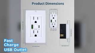 Ổ cắm USB sạc nhanh có đèn ngủ